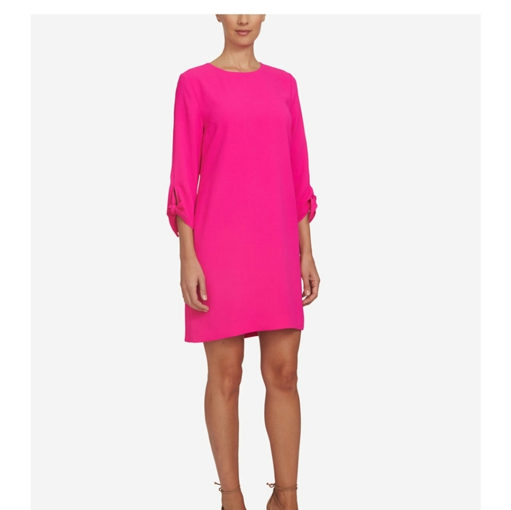 Cece dress with 3/4 sleeves, cute tie detail